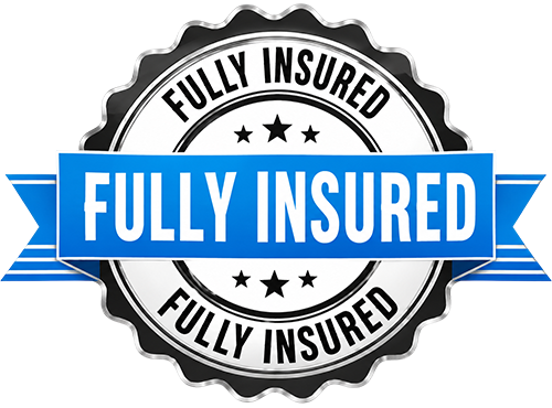 Fully insured roofing contractor badge